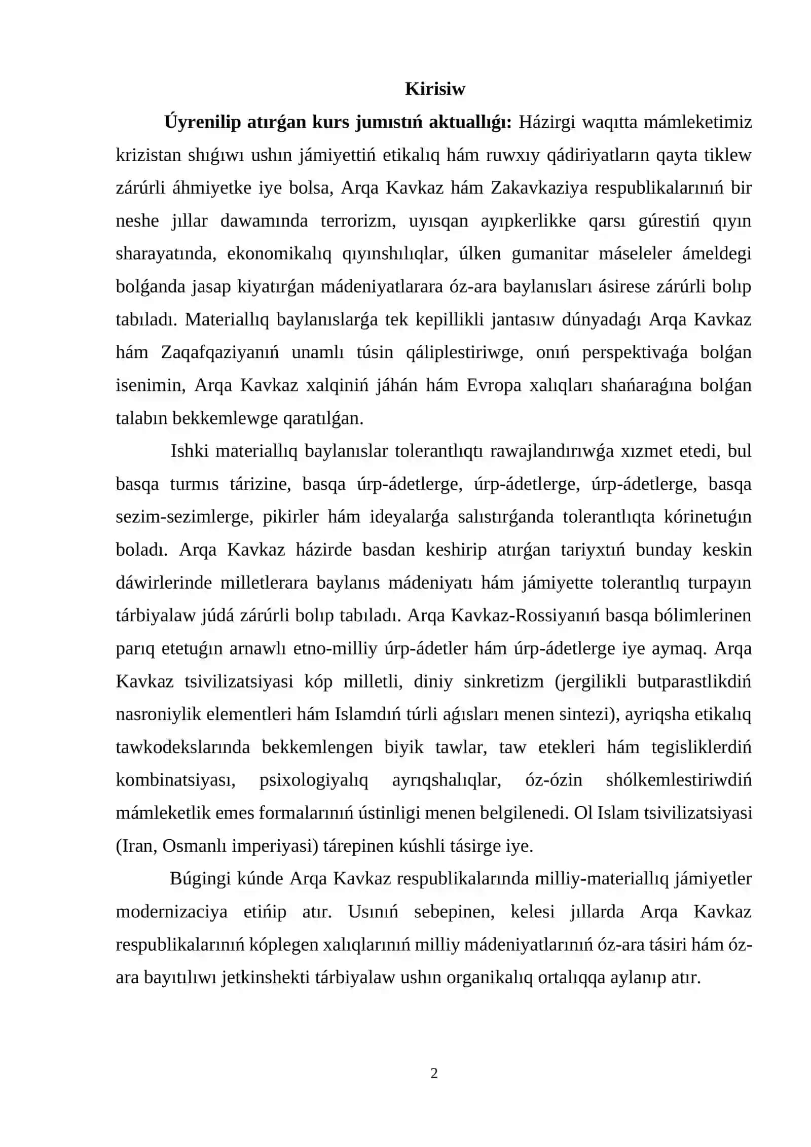 Áyyemgi Kavkaz artı xalıqlarınıń kórkem óneri 2