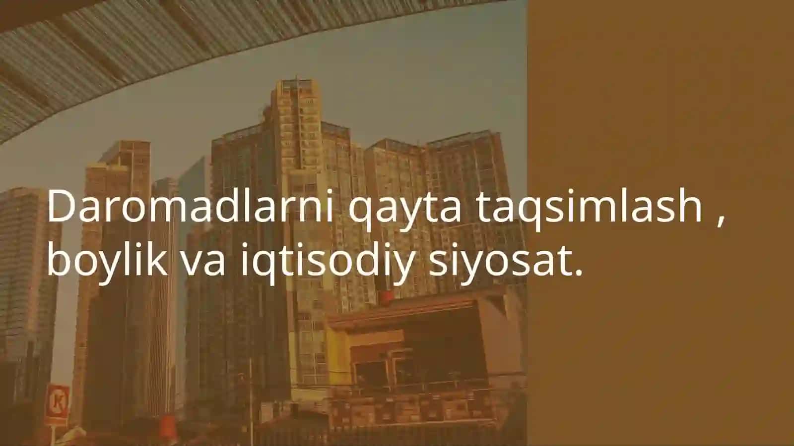 “IQTISODIY SIYOSAT” FANIDAN TAYYORLAGAN MUSTAQIL ISHI 2