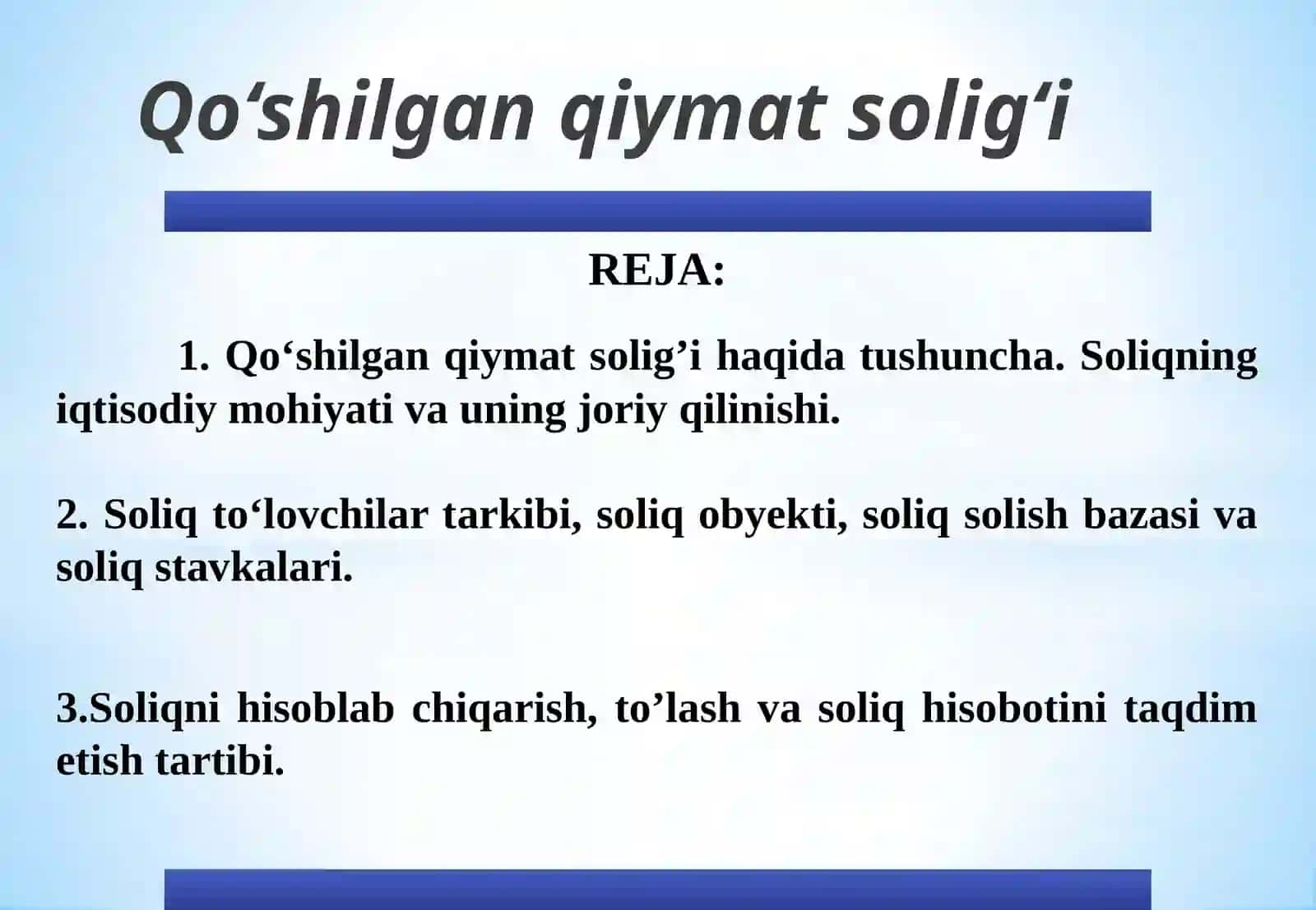 Qo‘shilgan qiymat solig‘i 2