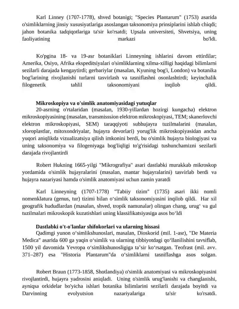 O'simliklarni kashf etishdagi tadqiqotlar roli 2