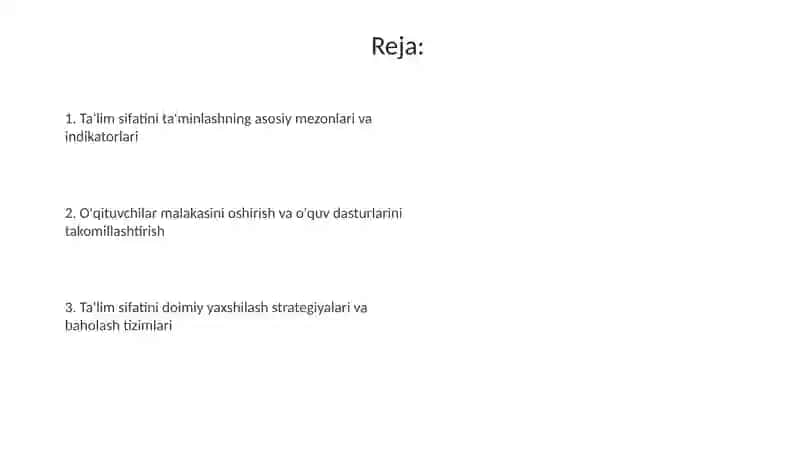 Ta'lim sifatini ta'minlashvaoshirish 2
