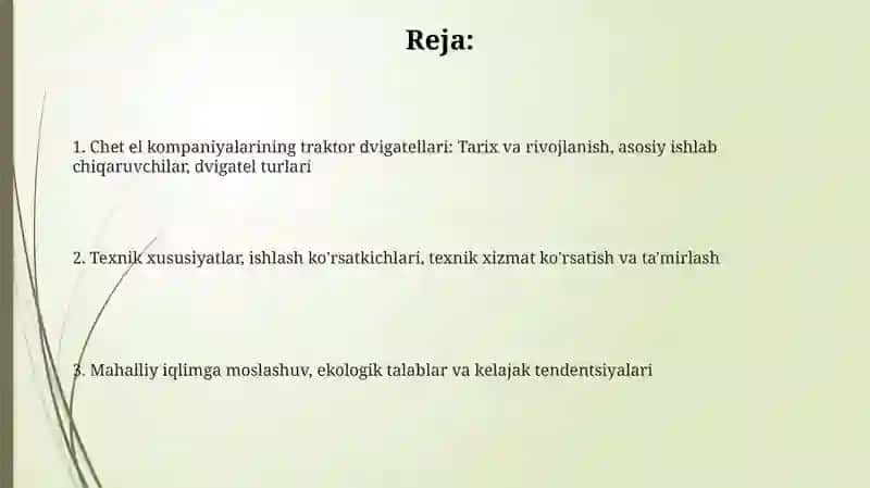 Xorij firma traktorlarining dvigatellari 2