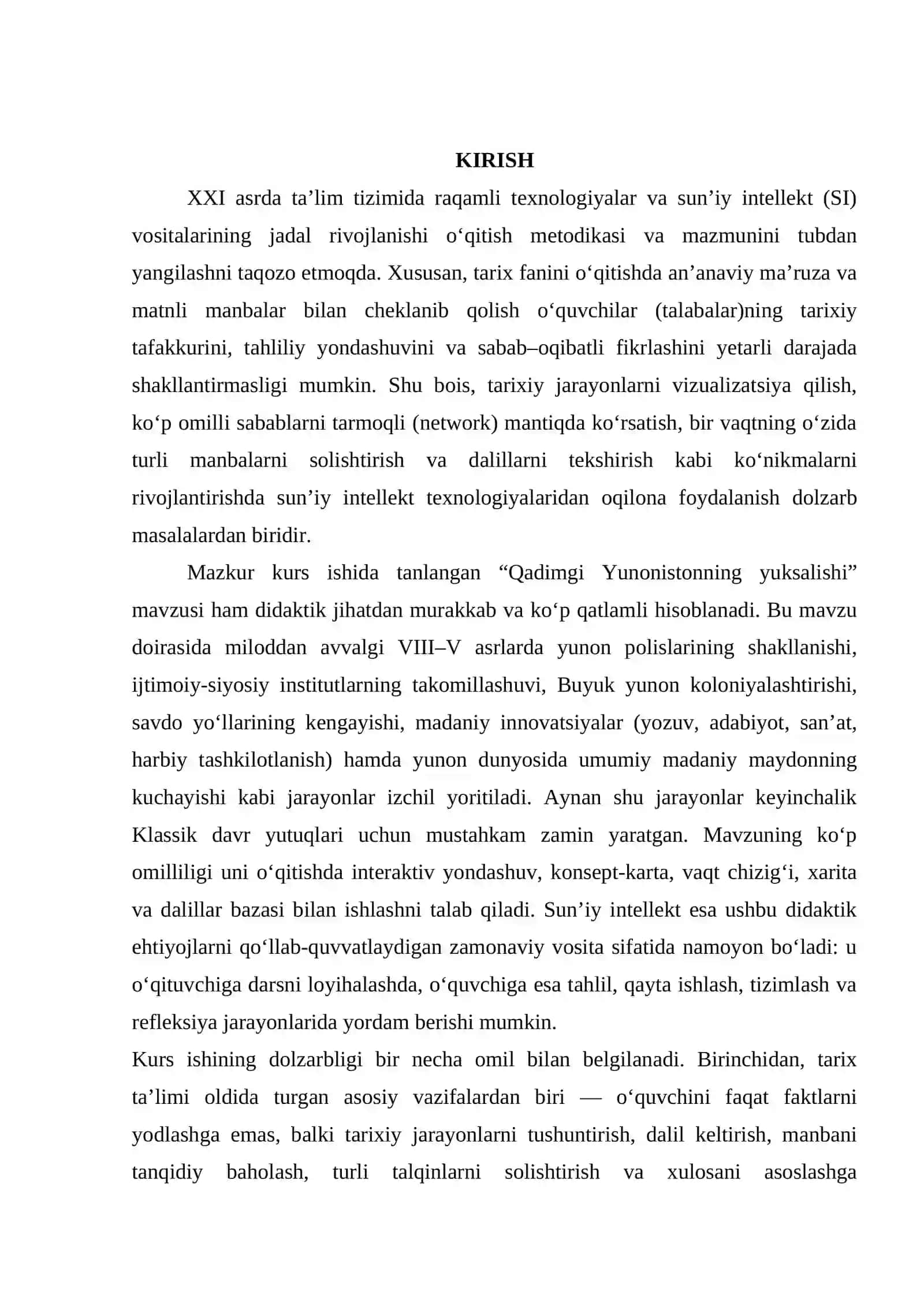 QADIMGI YUNONISTON YUKSALISHI: TARIXIY ASOSLAR VA MAVZUNING DIDAKTIK MAZMUNI 2