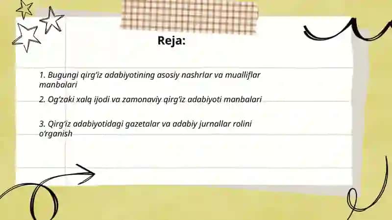 Bugungi qirg’iz adabiyoti manbalari haqida 2