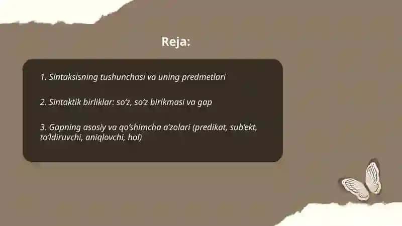 Sintaksis va uning predmetlari 2