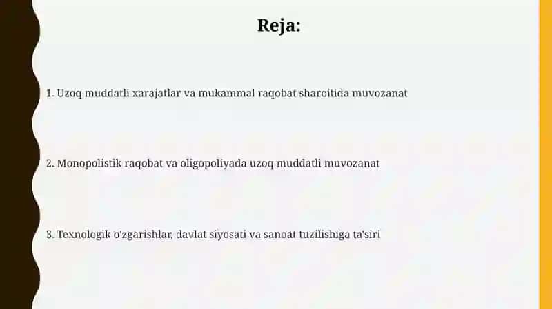 Firma va tarmoqning uzoq muddatli muvozanati 2