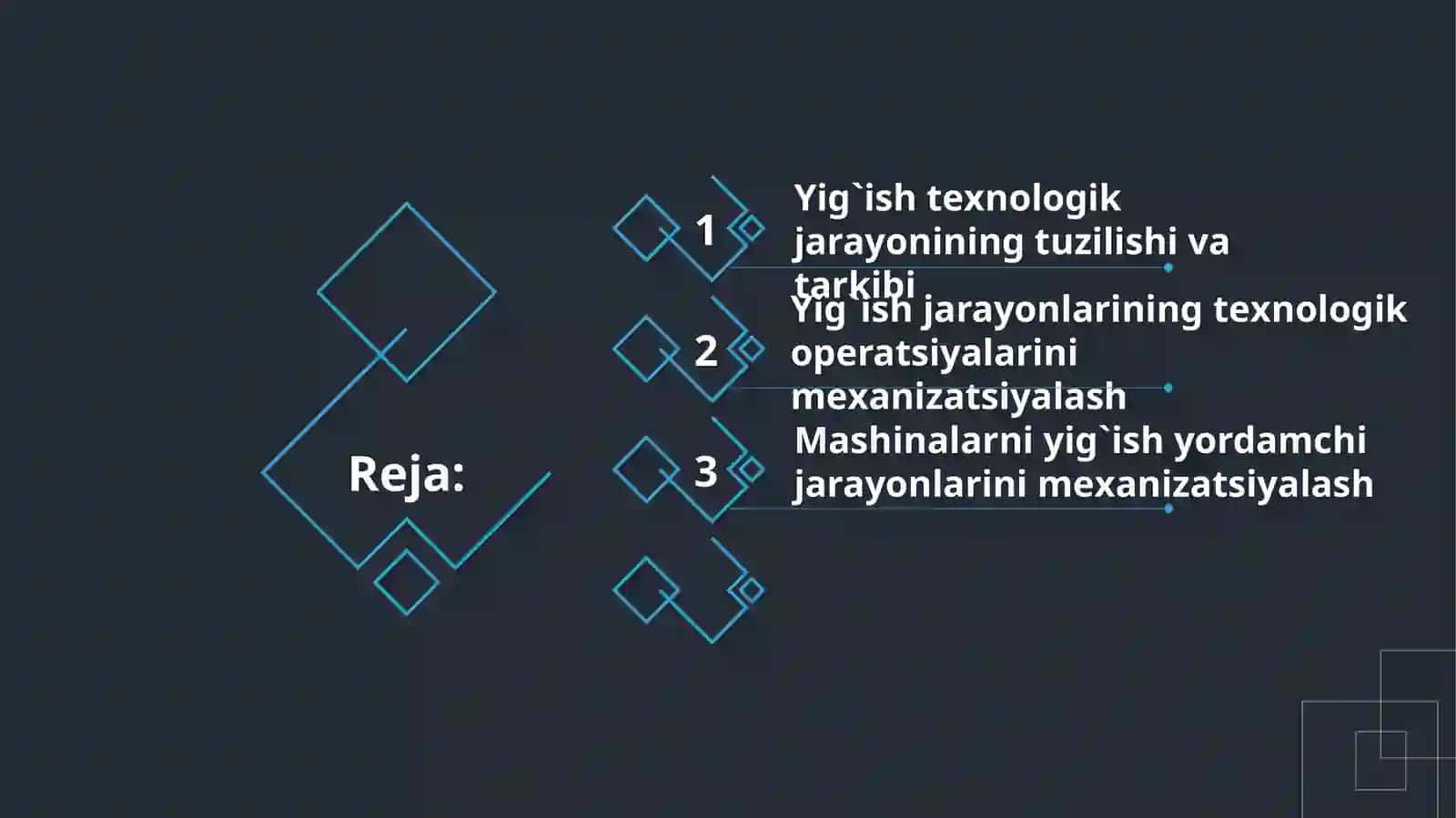 Yig'ish jarayonlarini mexanizatsiyalashtirish va avtomatlashtirish 2