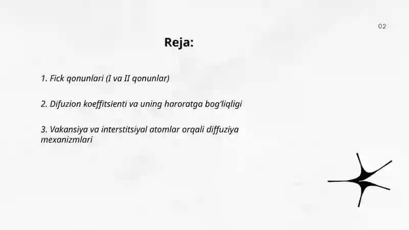 QATTIQ JISMLARDA DIFFUZIYA HODISALARI 2