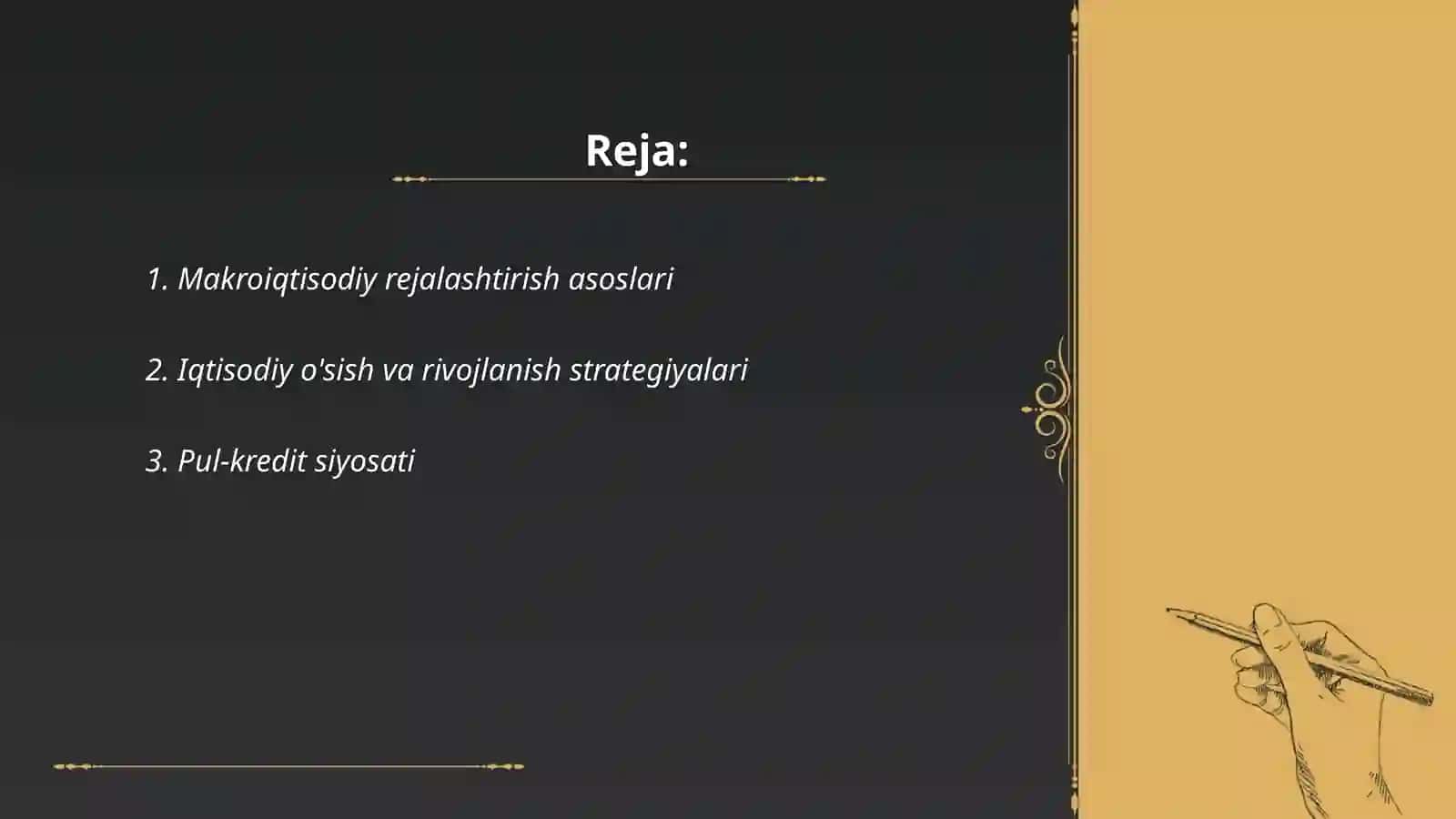 Milliy iqtisodiyotni tuzishda makroiqtisodiy dastur tuzish 2