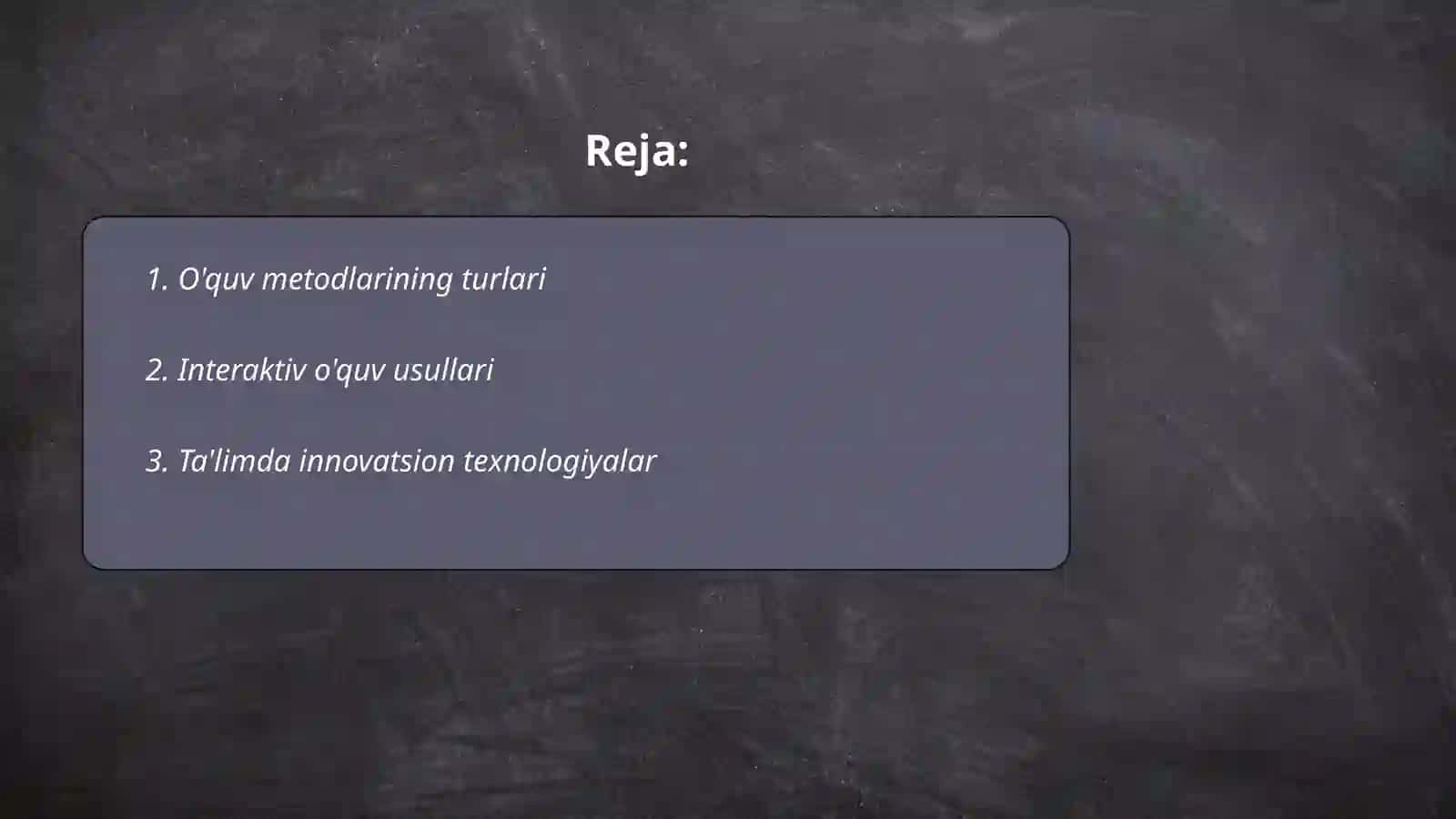 O'quvchining rivojlanturuvchi metodlar 2