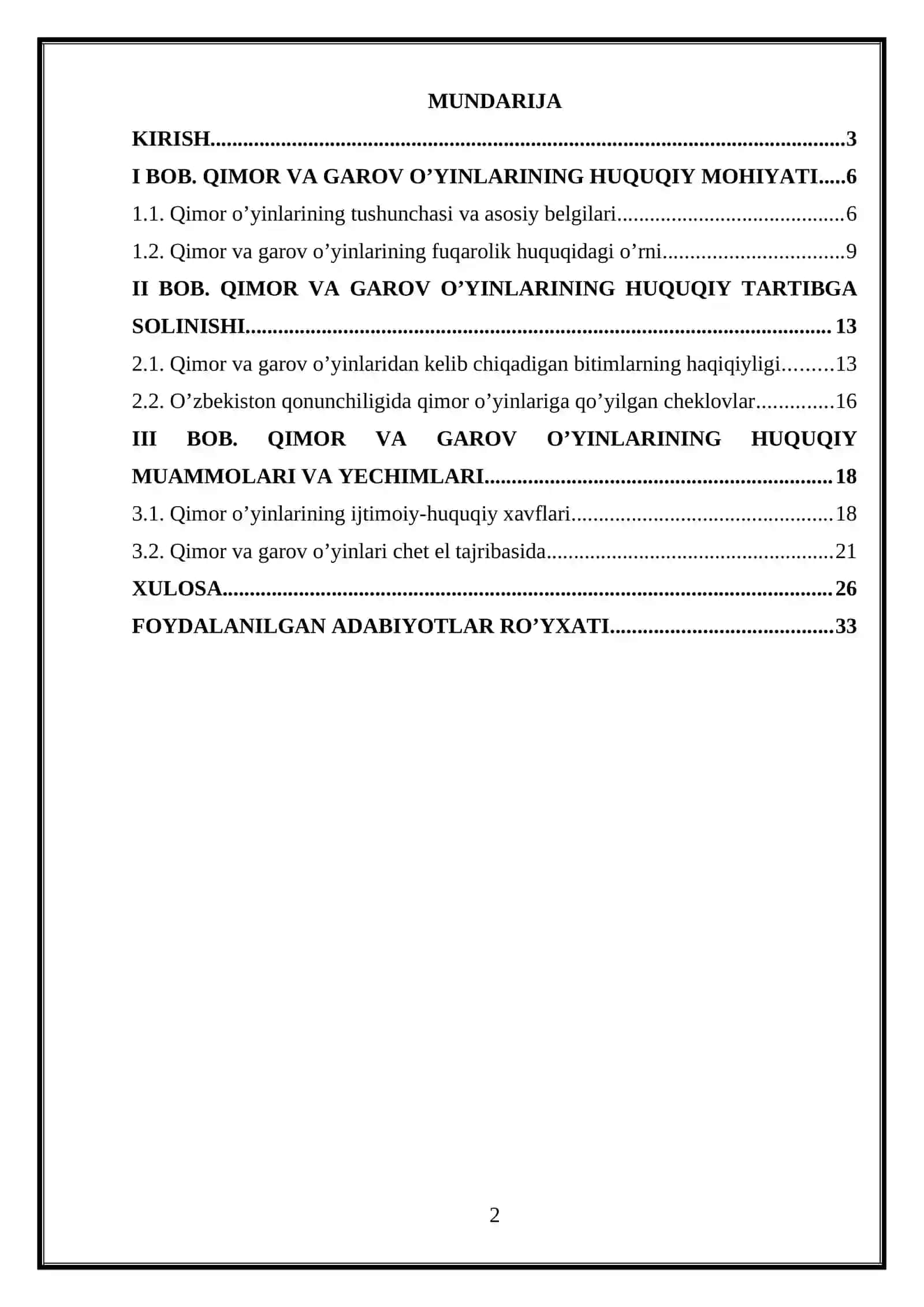 QIMOR VA GAROV O’YINLARI TUSHUNCHASI 2