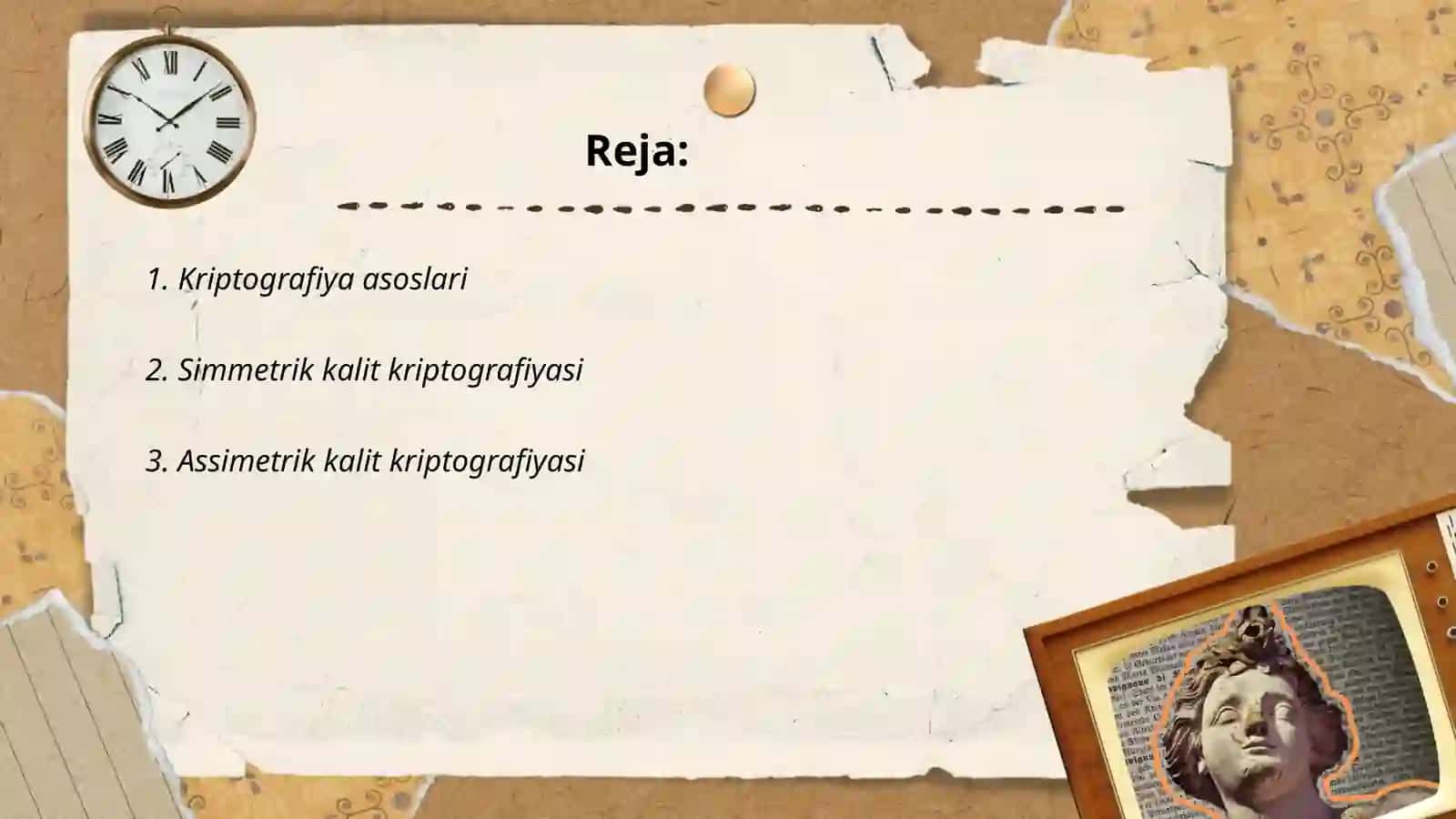 Axborotni himoyalashning kriptografik usullari 2