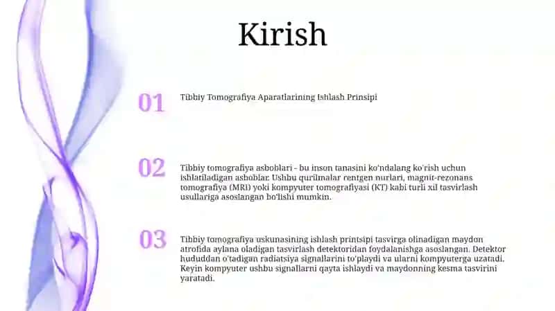Tibbiy Tomografiya Aparatlarining Ishlash Prinsipi 2