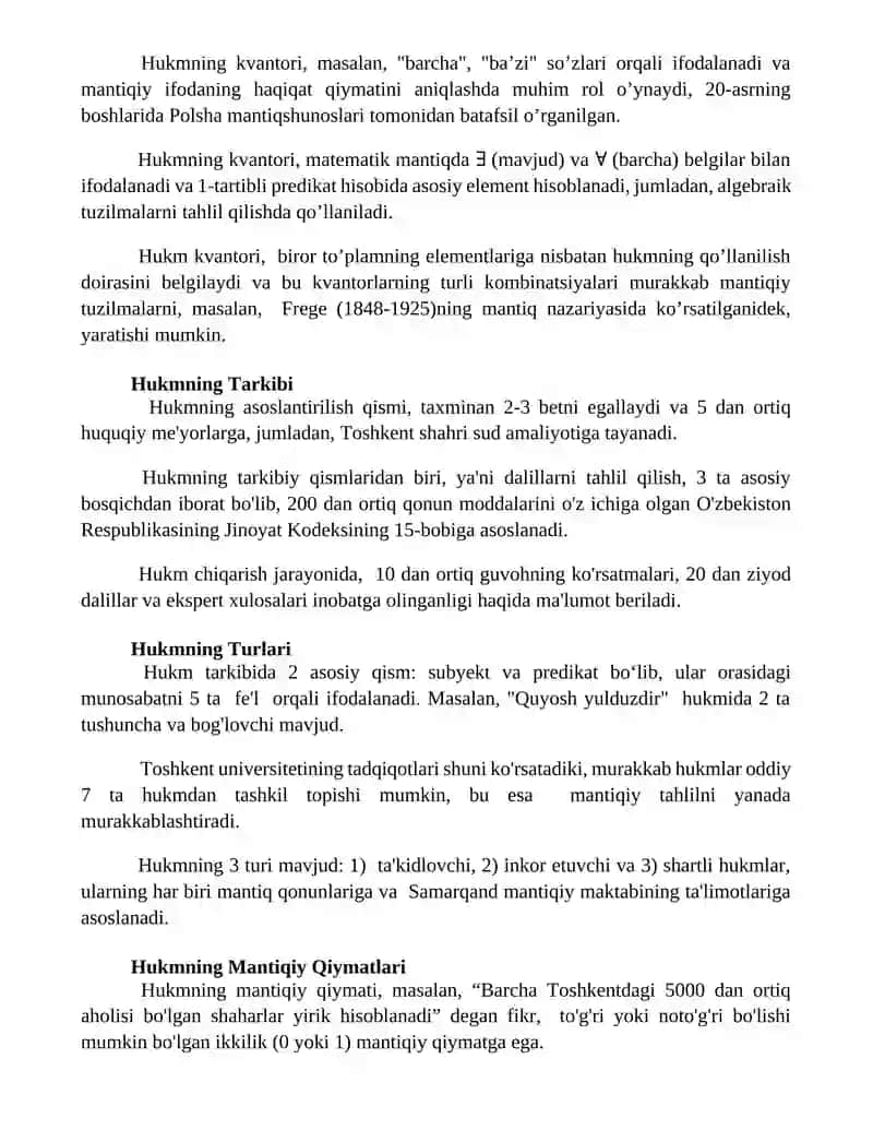 Hukm tarkibi va xususiyatlari 2
