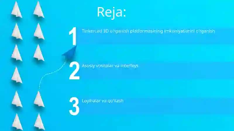3D tinkercad o‘quv platformasini imkoniyatlarini o‘rganish 2