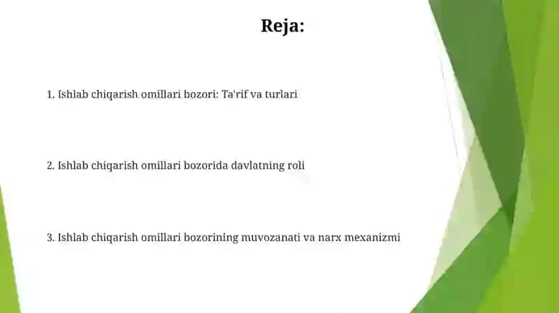 Ishlab chiqarish omillari bozori 2