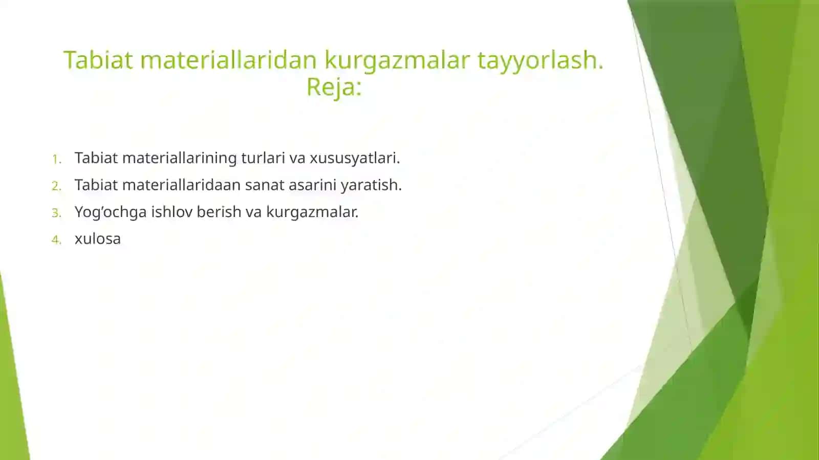 Tabiat bilan tanishtirish metodikasi fanidan taqdimoti 2