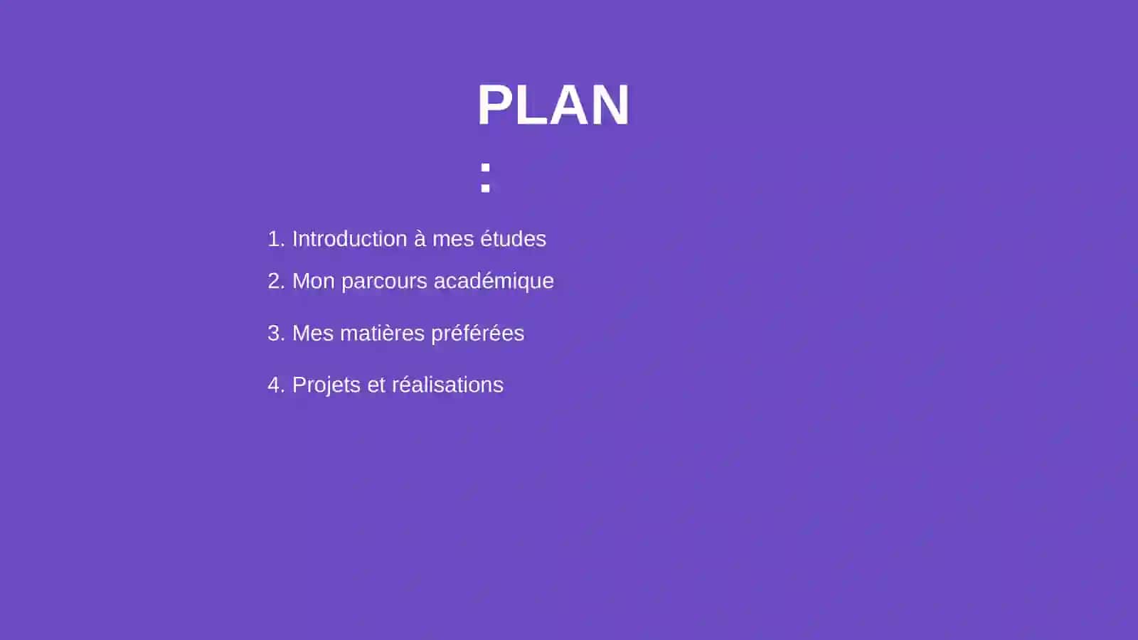 Mes etudes 2