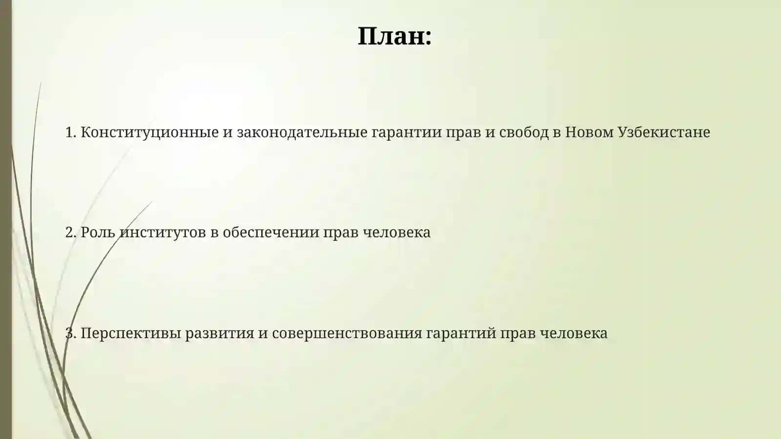 Создания гарантий прав и свобод человека в новом Узбекистане 2