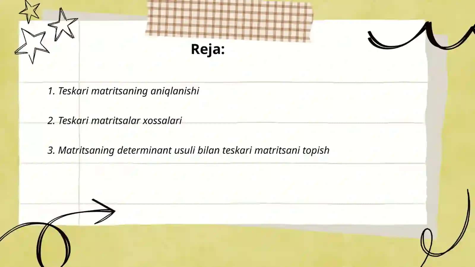 Teskari matritsa 2