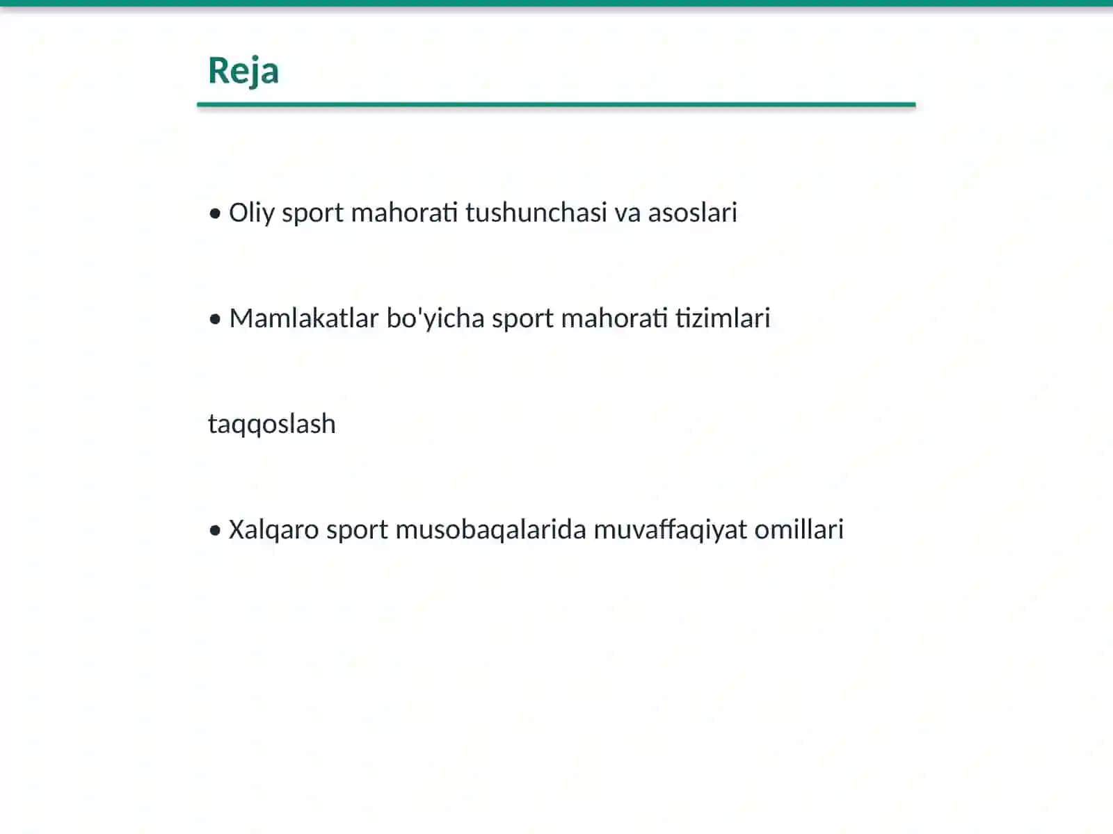 Oliy sport mahorati tahlili 2