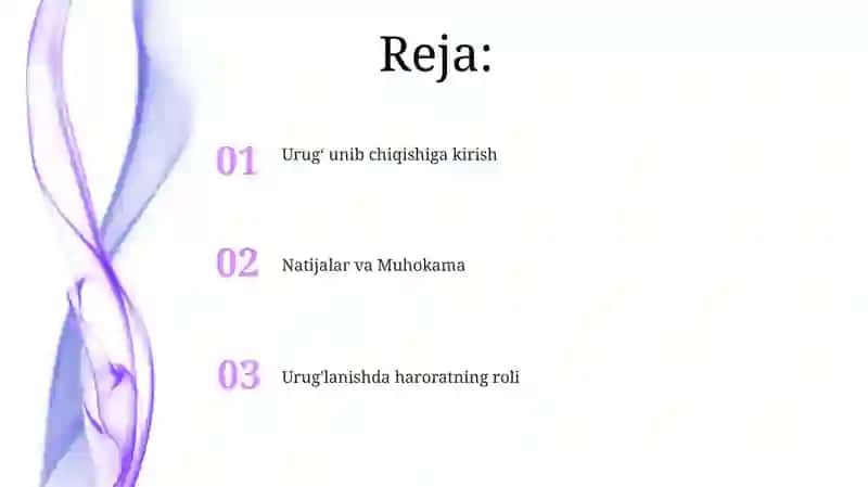 Urug'lanishda haroratning roli 2