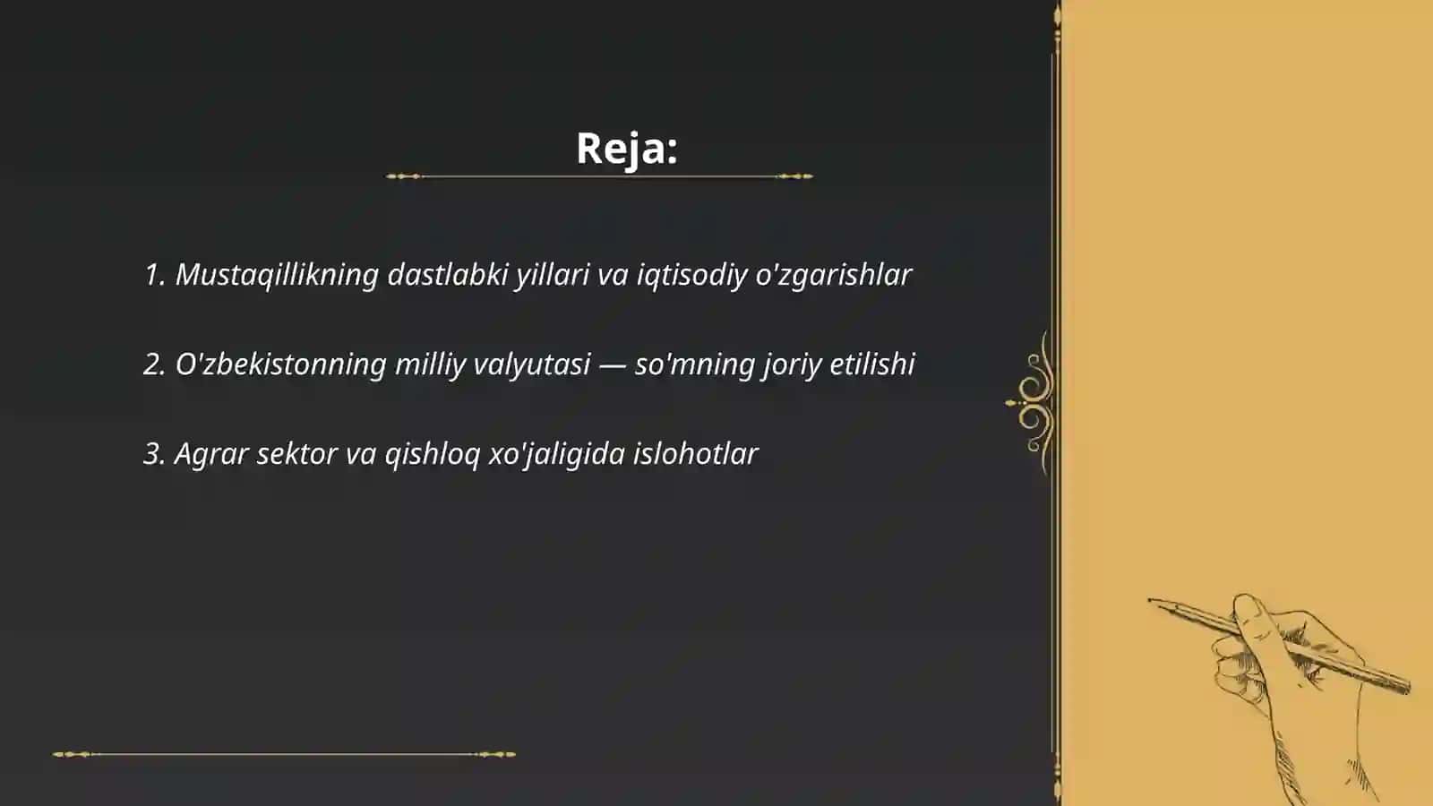 Mustaqillik yillarida Oʻzbekistondagi ijtimoiy-iqtisodiy oʻzgarishlar 2