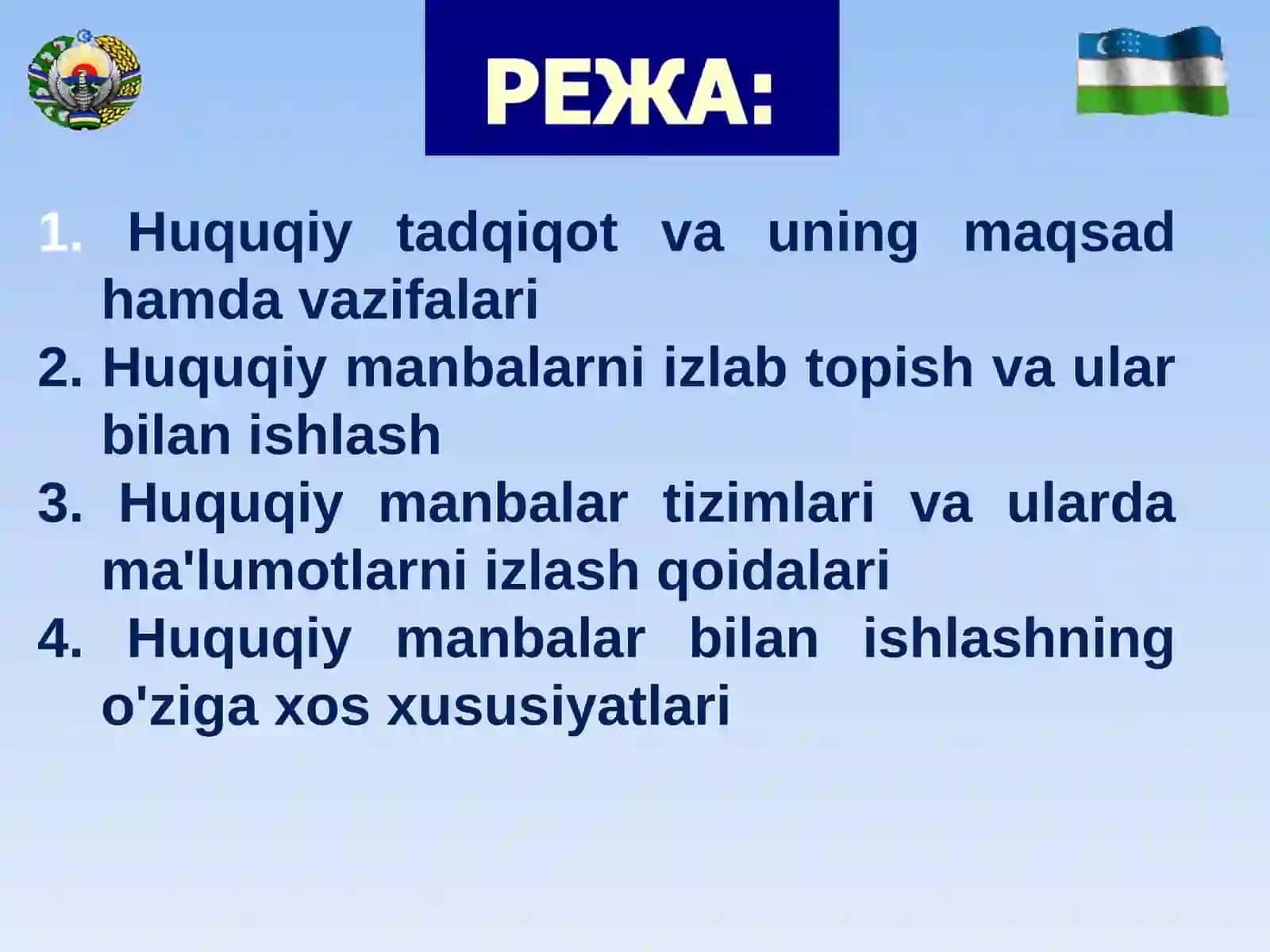 AXBOROTLARNI SARALASH, BAHOLASH VA ISHLATISHKO’NIK MALARI 2