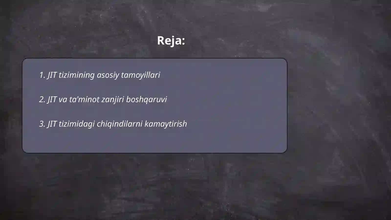 JIT tizimi 2