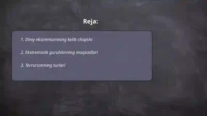 Diniy ekstremizm va terrorizm 2
