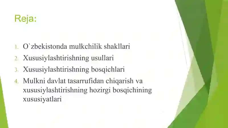 Davlat mulkini xususiylashtirish va boshqarish-iqtisodiyotni tartibga solish vositasi 2