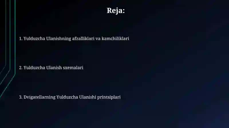 Dvigatellarni yulduz ulash sxemalari 2