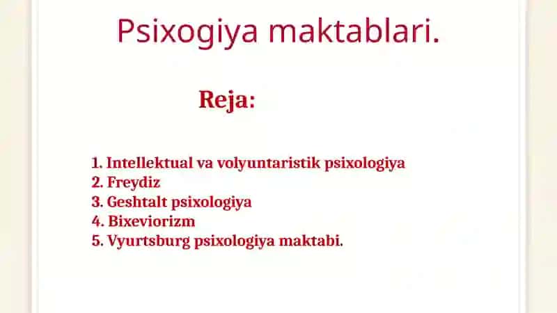 Intellektual va valyuntaristik psixologiya 2
