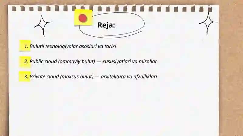 Bulutli texnologiyalar va ularning turlari 2