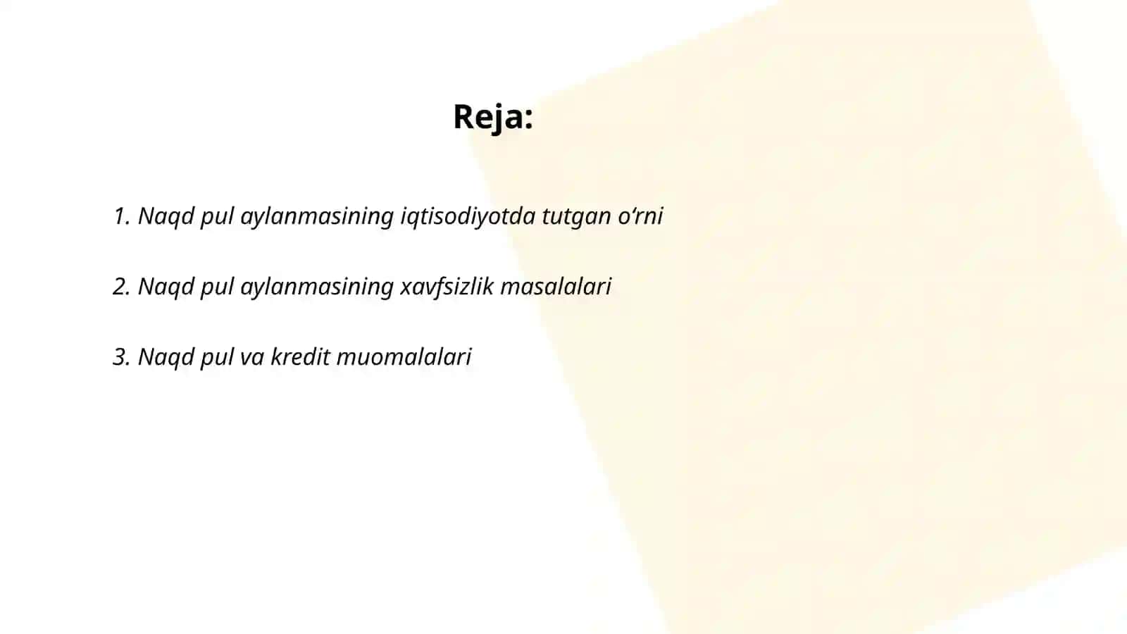 Naqd pul aylanmasining zarurligi 2