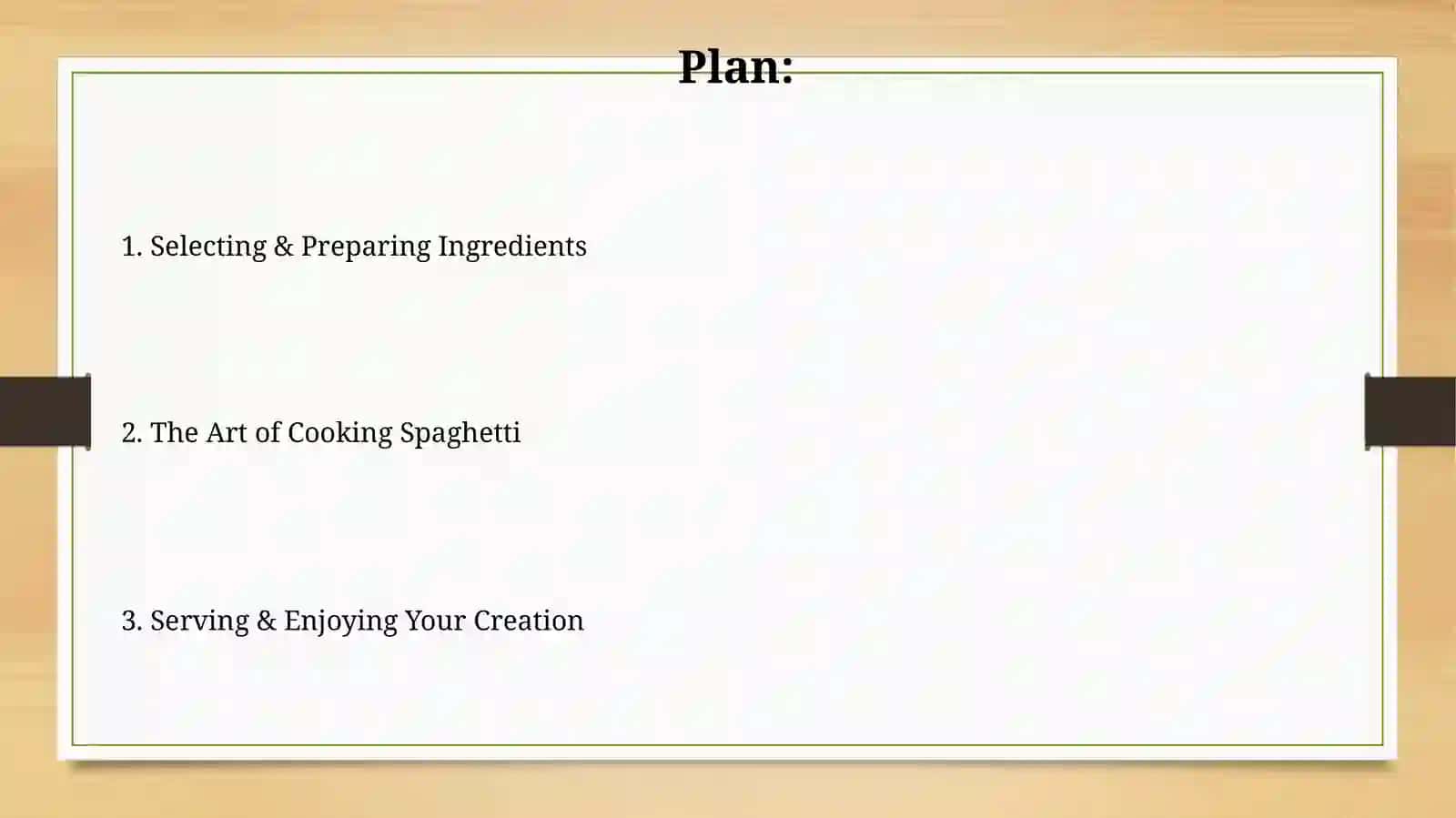 Selecting the Perfect Spaghetti 2