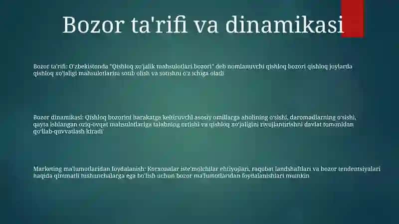 Qishloq XoʻJaligi Mahsulotlari Bozori Va Ularda Marketing Axborotlaridan Foydalanish 2