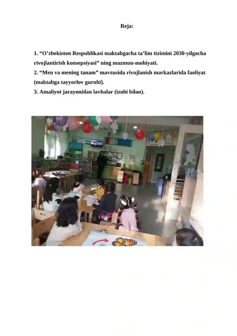 O’zbekiston Respublikasi maktabgacha ta’lim tizimi 2