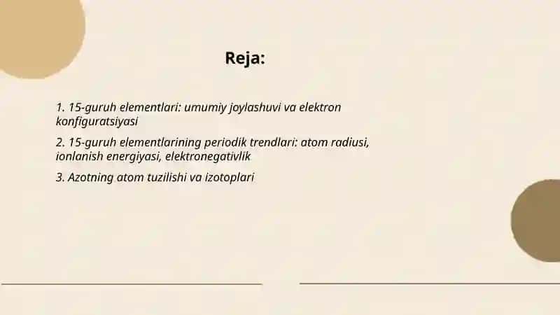 15-guruh elementlari. Azot, uning birikmalari va xossalari 2