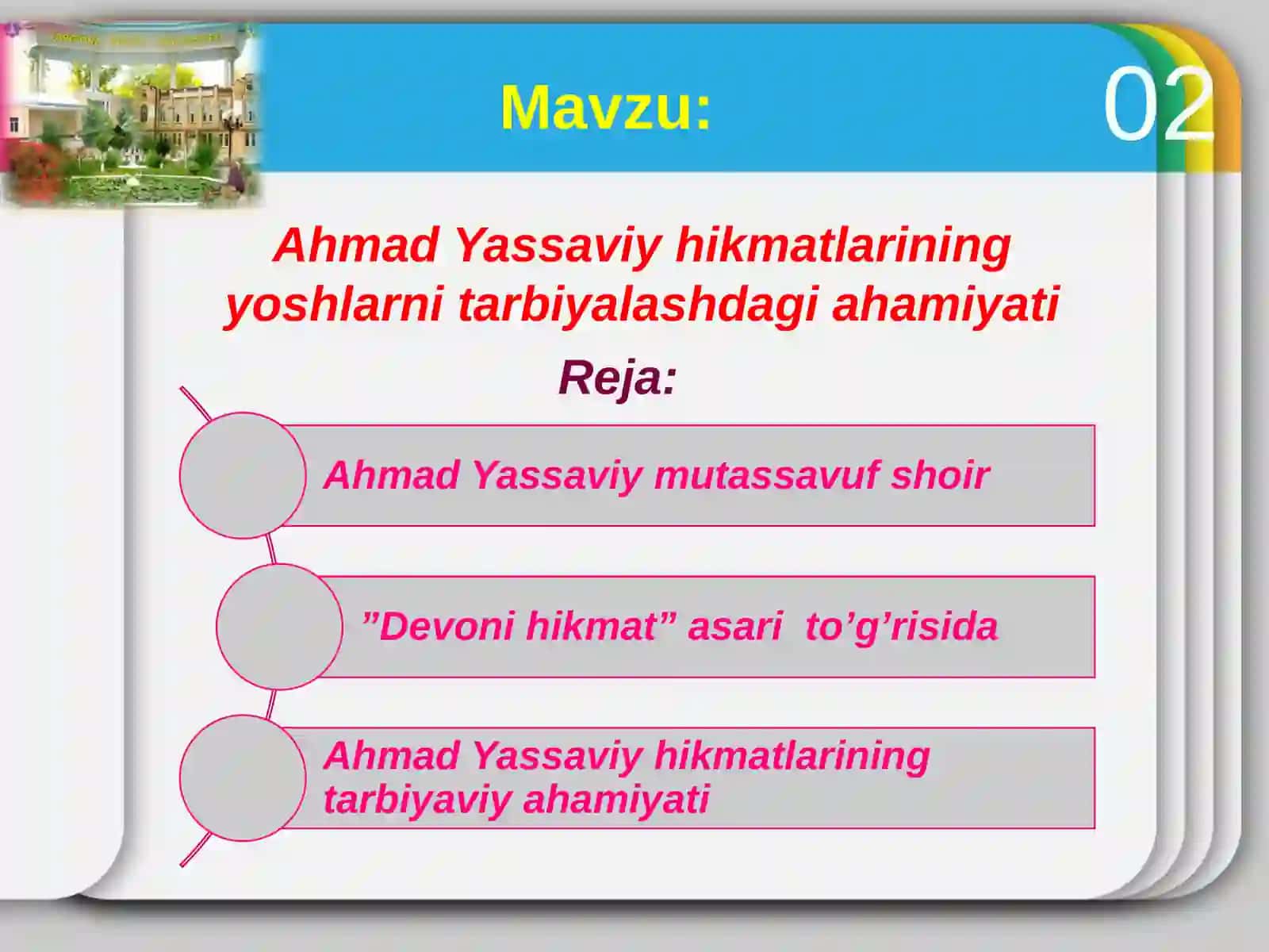 Madaniyatshunoslik fanidantayyorlagan TAQDIMOT ISHI 2