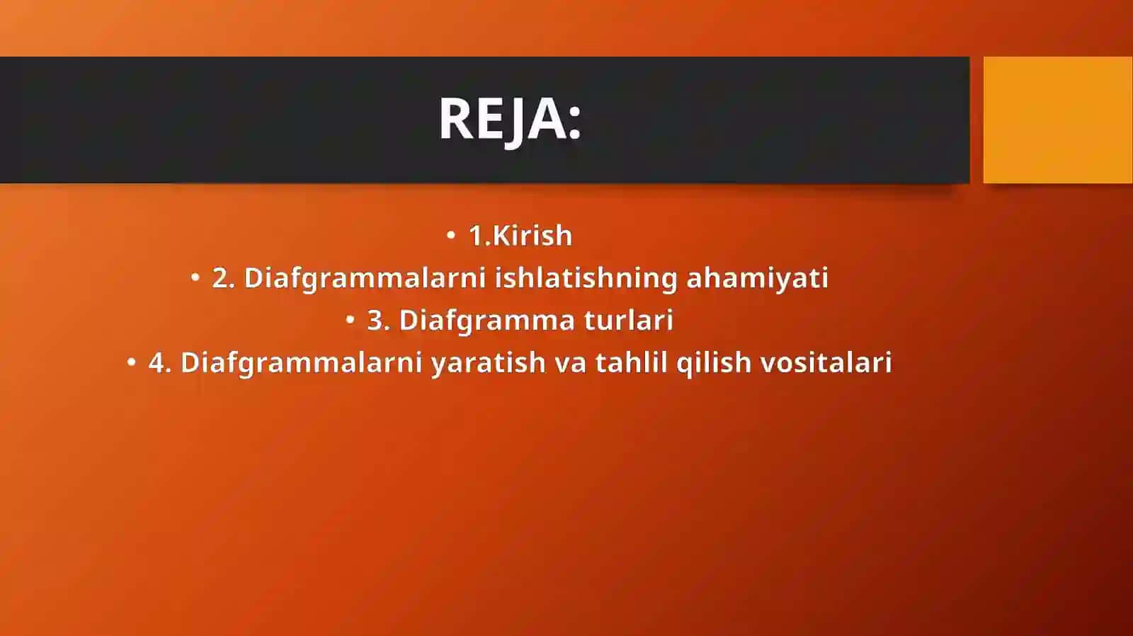 Diafgrammalar ustida ishlash 2