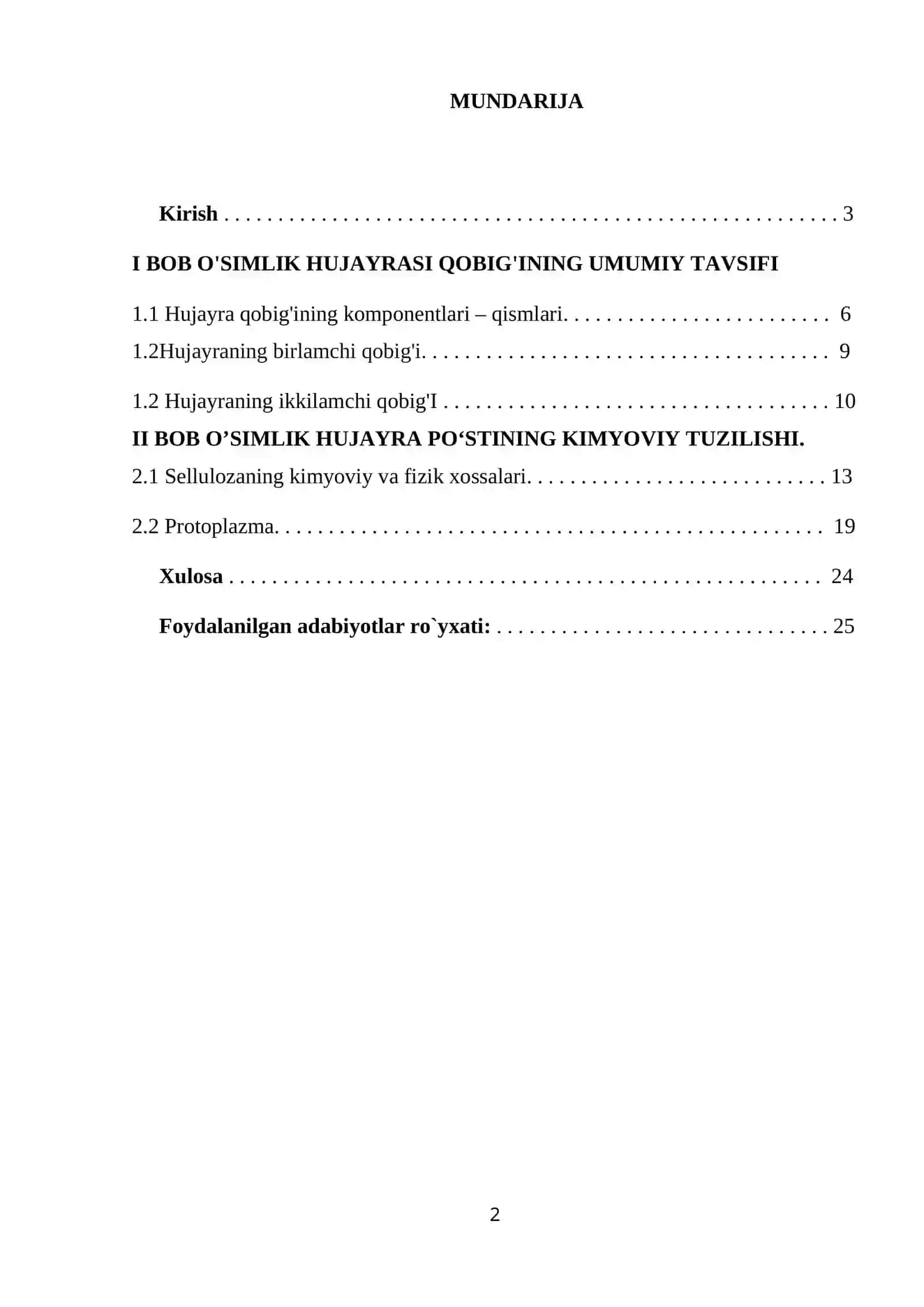 BOTANIKA FANIDAN HUJAYRA PO’STINING KIMYOVIY TARKIBI 2
