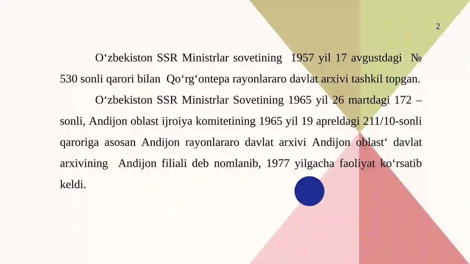 Qo`rg`ontepa tuman davlat arxivi 2