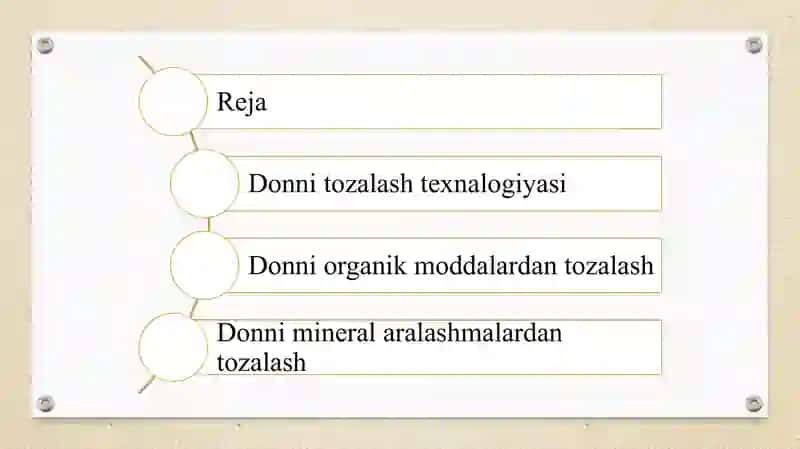 Donni mineral va organik aralashmalardan tozalash 2