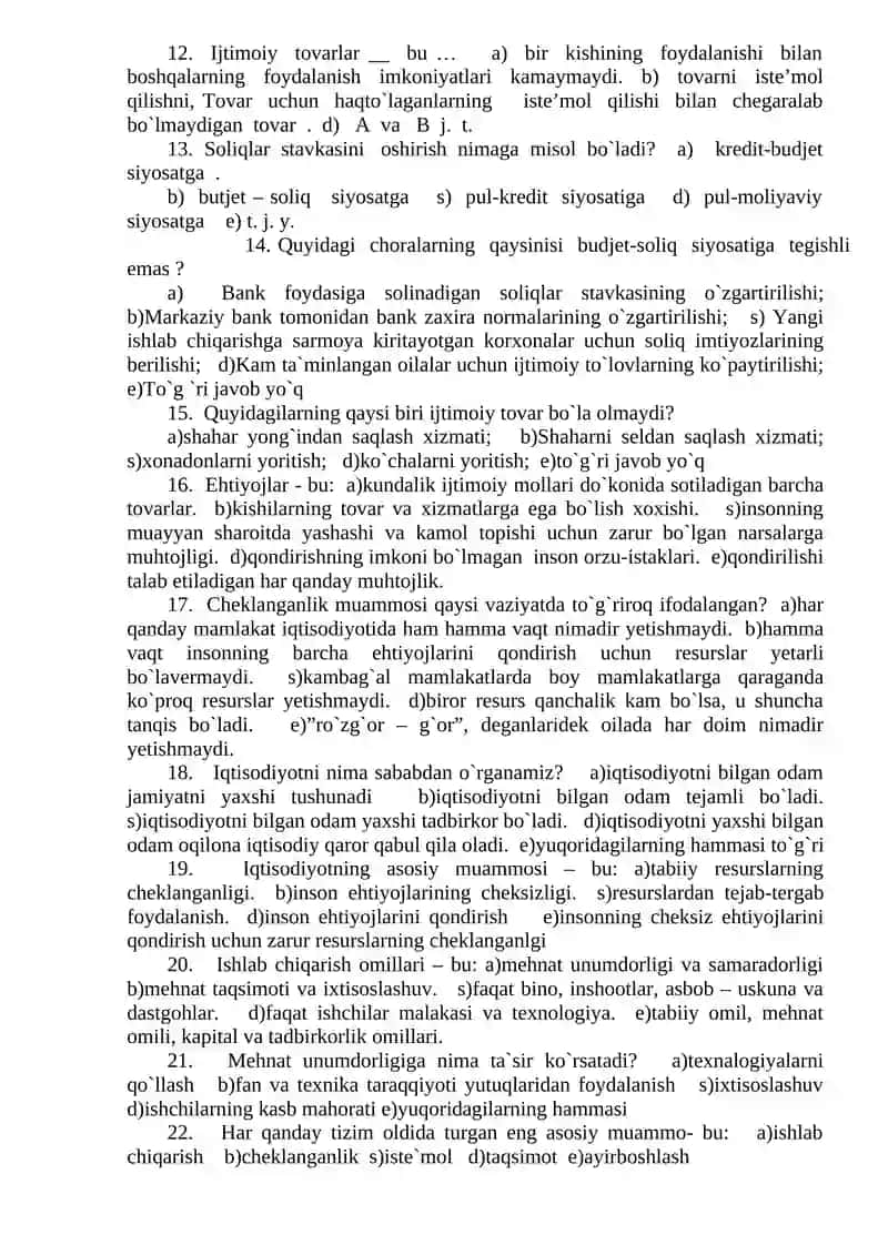 9-sinf olimpiada savollari 2