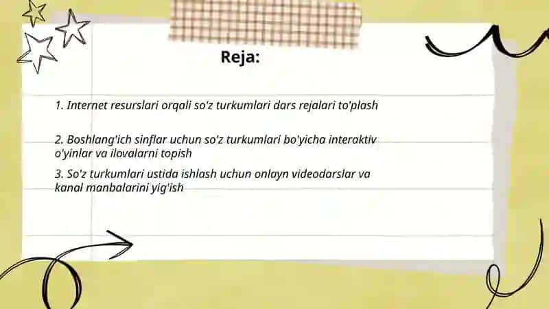 Internetdan boshlang'ich sinflarda so'z turkumlarini o'rganishga oid ma'lumotlar 2