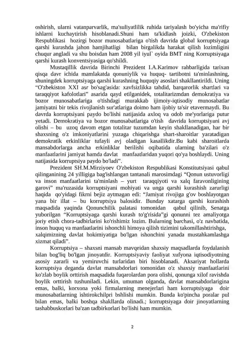 Global korruptsiya ijtimoiy madaniy inqirozning oqibati 2