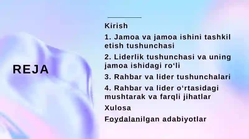 Rahbar va liderlikning roli 2
