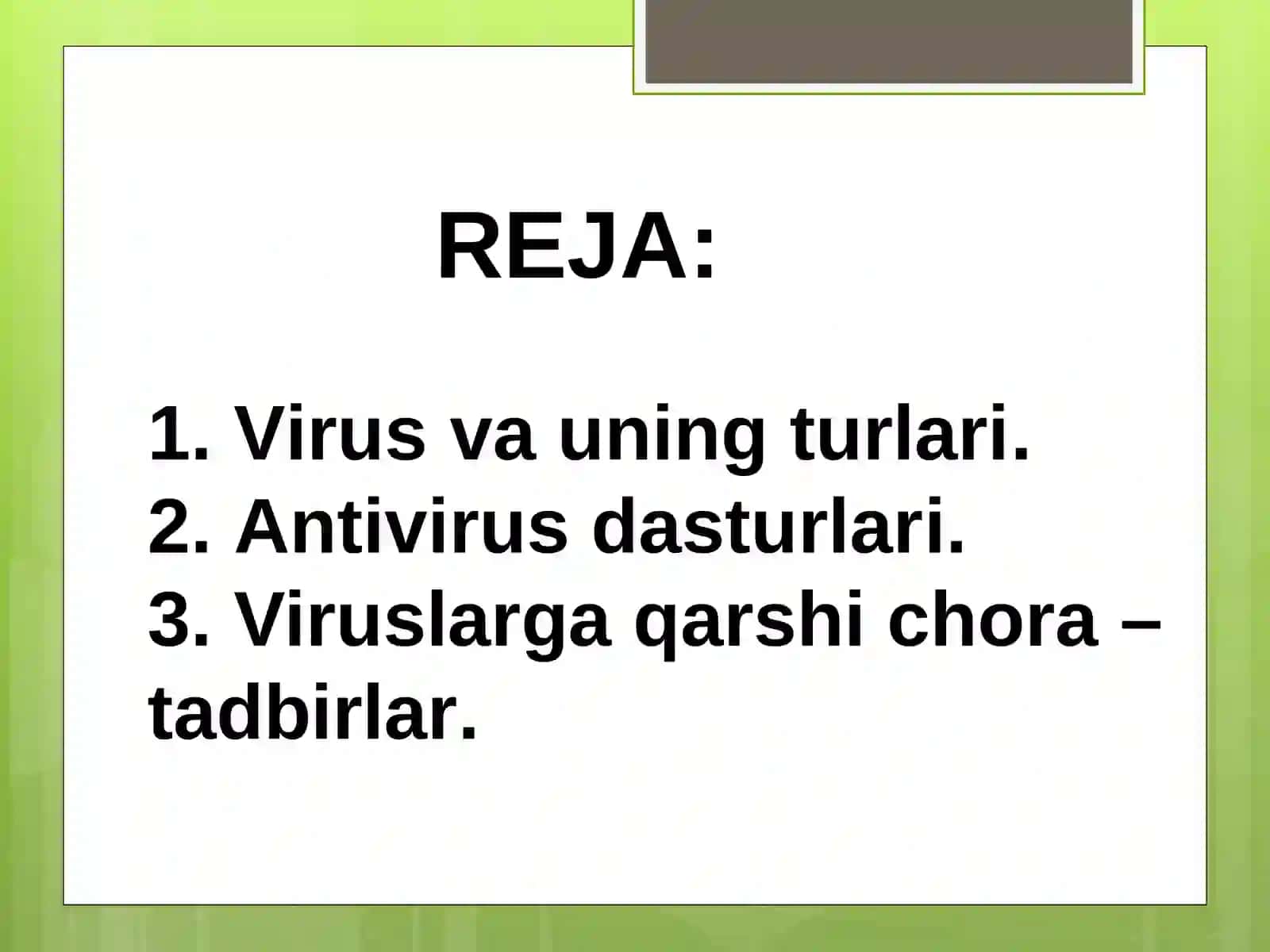 KOMPYUTER VIRUSLARIDAN HIMOYALANISH 2