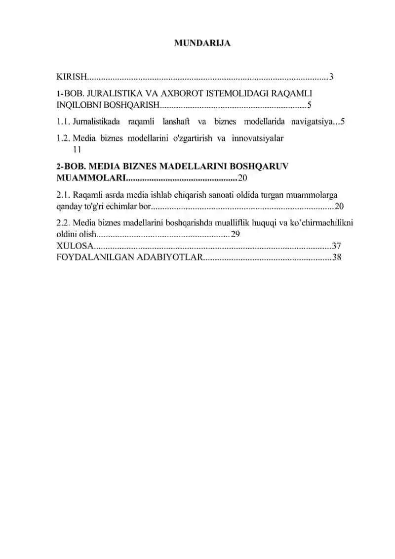 MEDIA BIZNES MODELLARI VA BOSHQARUV MUAMMOLARI 2